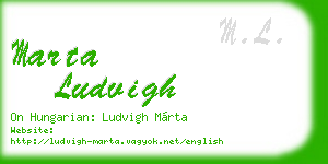 marta ludvigh business card